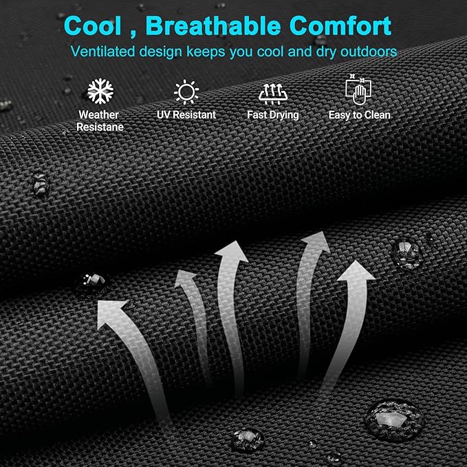 ABORON 2PK Oversized Chaise Lounge Chair, 5 Positions Padded Outdoor Tanning - Image 4