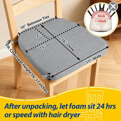 AAAAAcessories D-Shaped Chair Cushions, Machine-Washable Cover - Image 2