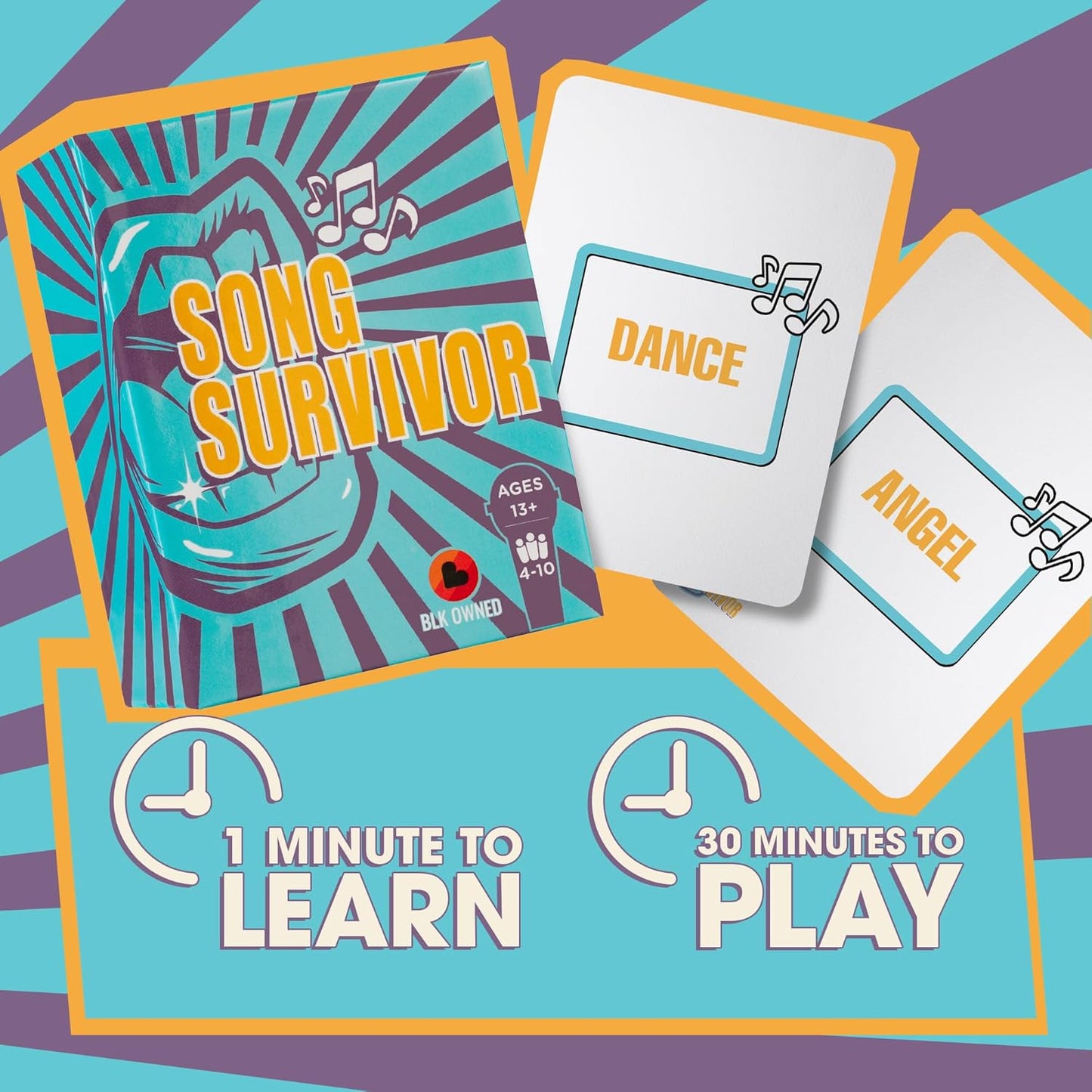 Doin' The Most - Song Survivor: The Ultimate Party Card Game for Music Lovers. Portable Games to Sing, Mimic & Win Your Fun Game Night. Ages 13+