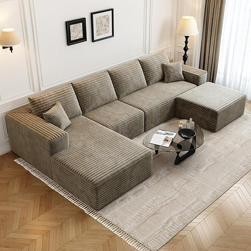 135.4" Cloud Modular Sectional Couch by Settab