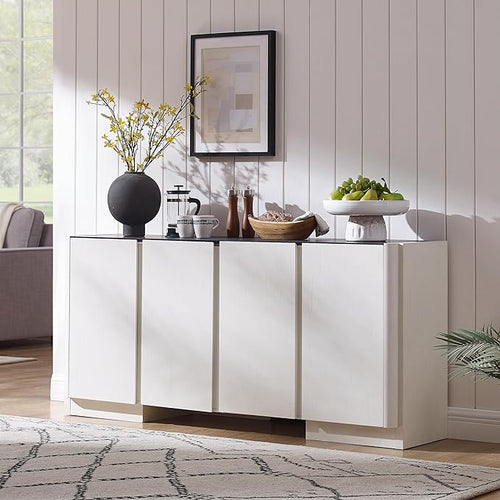 66" Large Sideboard Buffet Cabinet by JXQLINGMUFurniture