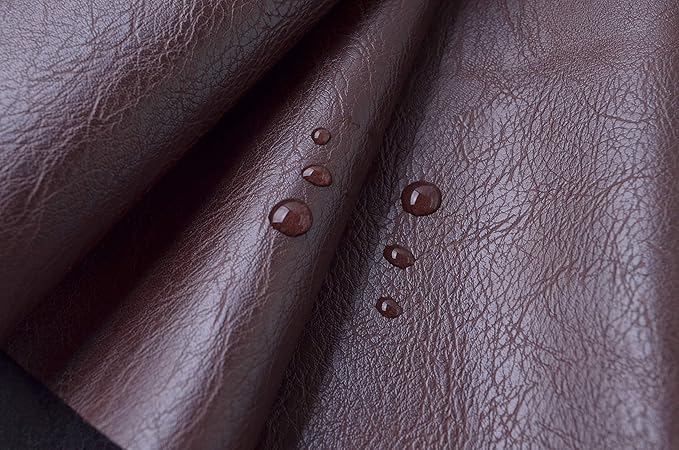 Wento Thick Half Yard Faux Leather Fabric Soft Skin Grain PU Leather - Image 4