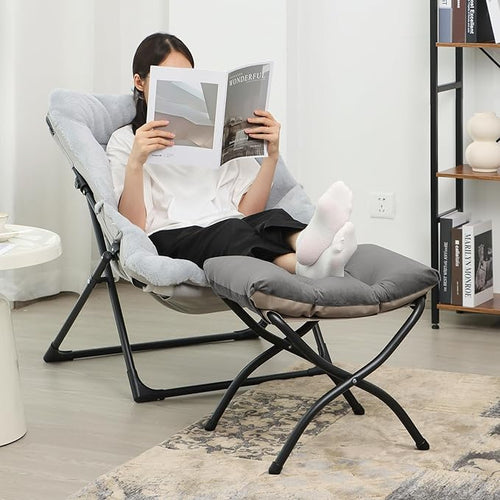 15" Folding Ottoman, Foldable Footrest Stool, Small Foot Stool - Image 2