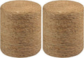 Wimarsbon Round Pouf Ottomans, Handwoven Natural Water Hyacinth Seagrass Pouffe by Wimarsbon