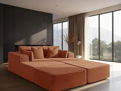 72" Cloud Sectional Couch, Comfort Sleep Sofa by VYUXWO