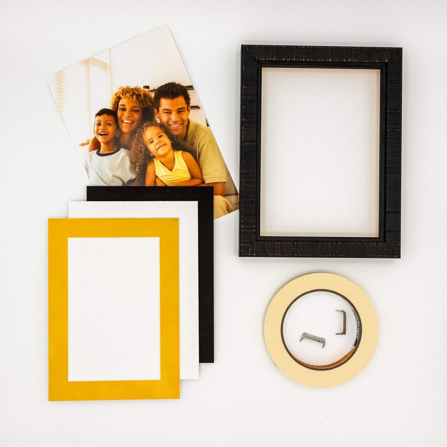 11x14 Mat Bevel Cut for 8.5x11 Photos - Acid Free Bright Yellow Precut Matboard With Backing Board and Crystal Clear, Self Seal Mat Bag - For Pictures, Framing - 4-ply Thickness
