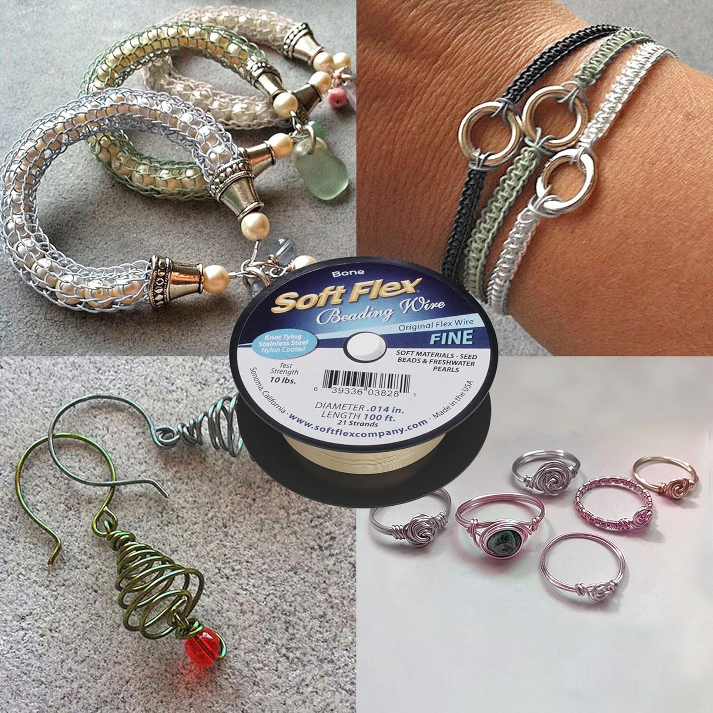 Soft Flex 21 Strand Beading Wire - Fine 0.14 Diameter - 100 Feet Design Wire