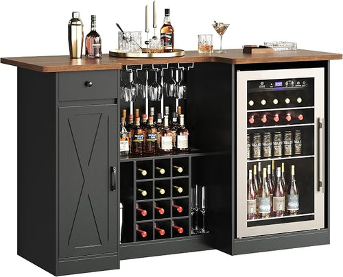 72" U-Shape Liquor Cabinet by Unknown