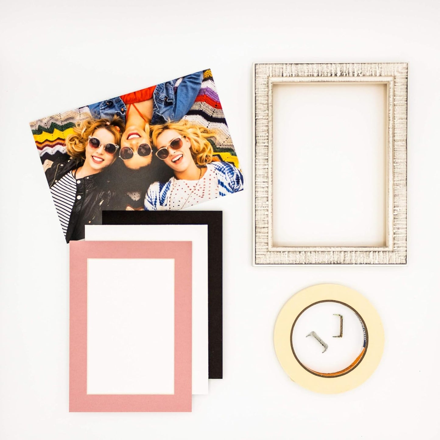 Poster Palooza 8x10 Mat Bevel Cut for 6x8 Photos - Acid Free Pink Precut Matboard - for Pictures, Photos, Framing - 4-ply Thickness