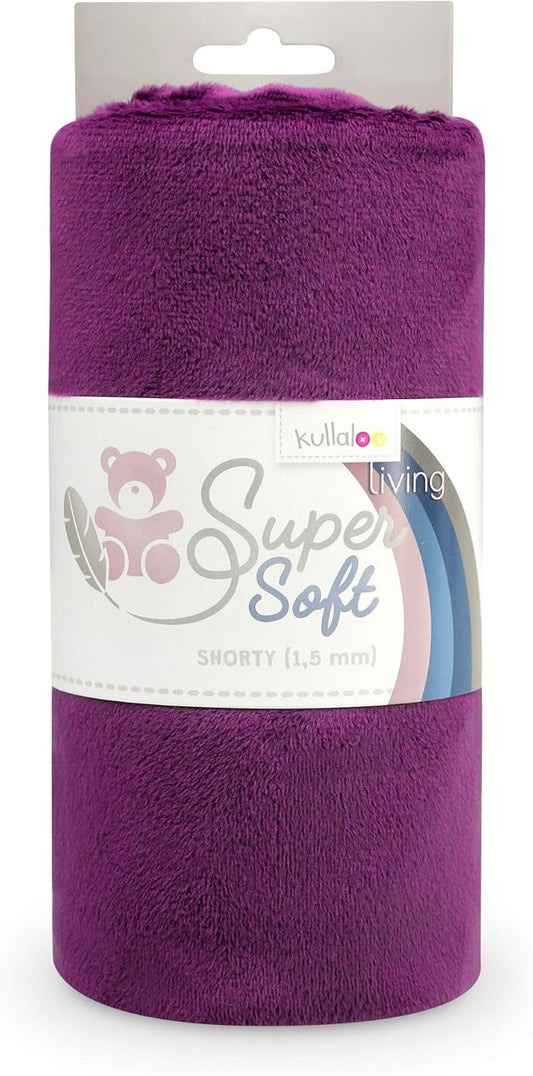kullaloo Plush Fabric | Solid Plum Minky Fabric for Sewing | Super Soft Cuddle Material | 39.5x29.5 | Plushies, Baby Blankets, Pillows, Dog Beds, Cat Beds, Beanies, Baby Accessories, Apparel & More