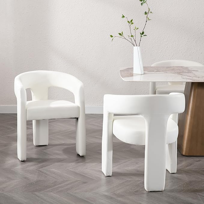 RIVOVA Set of 4 Modern Barrel Dining Chairs, Dining Living Room Kitchen Chairs - Image 3