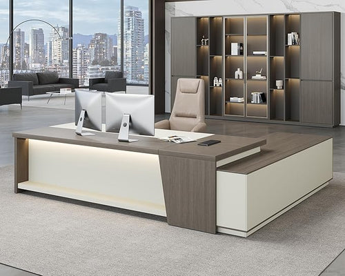 79" L-Shaped Executive Desk by ANZHAP-SmartOfficeSolutions
