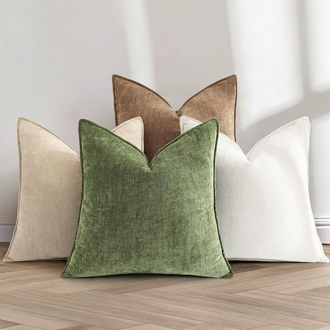 decorUhome Summer Couch Euro Sham Throw Pillow Covers 26x26 Set of 2, - Image 7