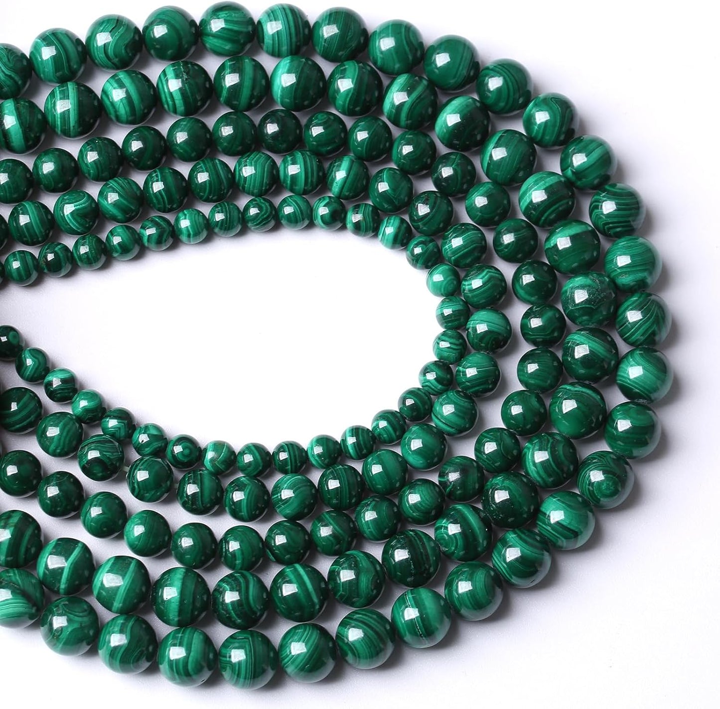 19pcs 10mm Natural Green Malachite Beads AAA Gemstone Round Loose Beads for Jewelry Making DIY Bracelets Necklaces Crystal Energy Healing Stone Beads 7.5" (Natural Malachite, 10mm)