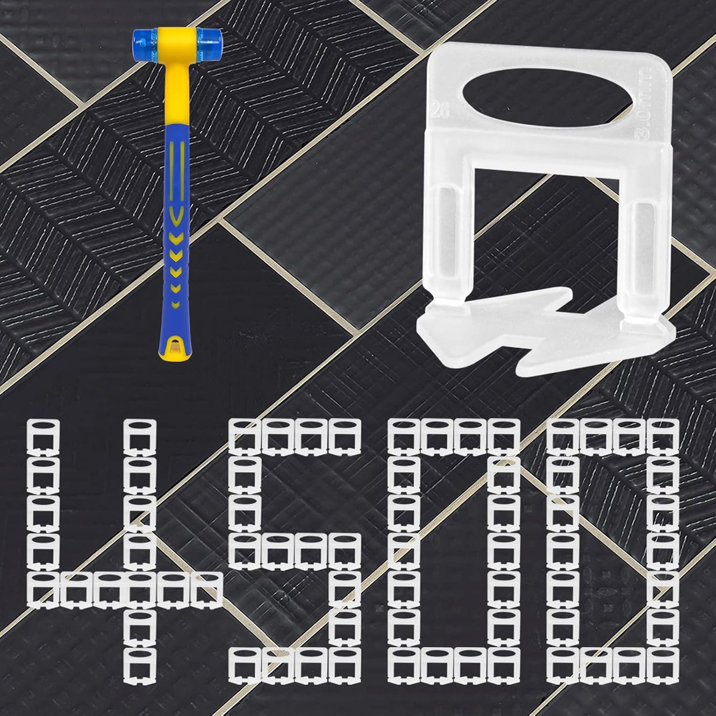4500 Pcs Tile Leveling System Clips 1/8" (3.0mm) for Ceramic Tile and Stone Installation - DIY Tile Leveler Spacers Kit for Perfect Alignment(4500, 1/8)