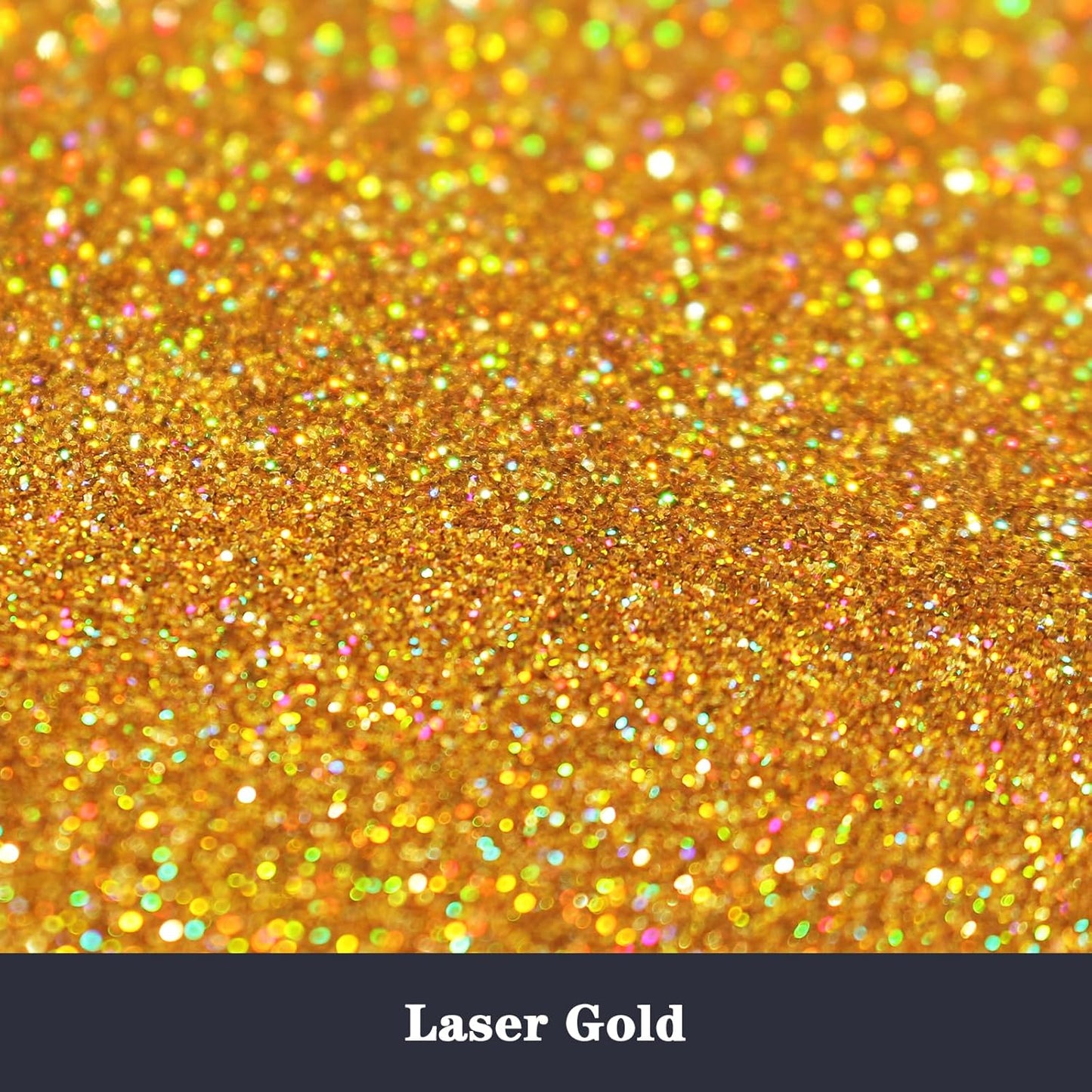 Holographic Fine Glitter for Epoxy Resin DIY Craft,ANGXILIN High Capacity 260g Shaker Bottle Fine Glitter for Nail Art Face Body Make Up,Tumblers Earrings Jewelry Making Fine Glitter (Laser Gold)