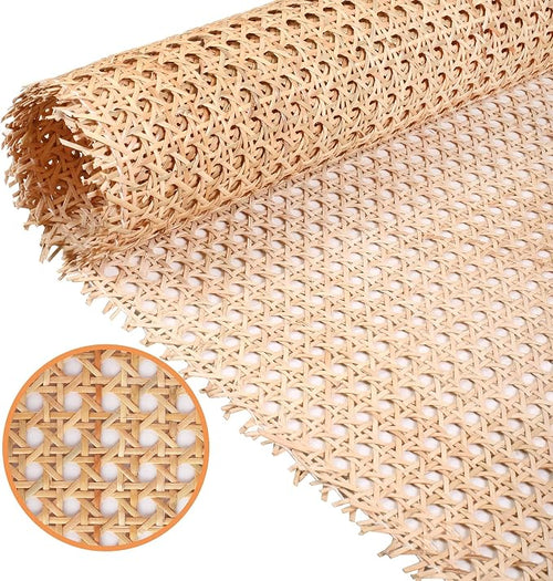 24" Width Natural Cane Webbing 5Feet, Rattan Webbing Roll by Juilsioa