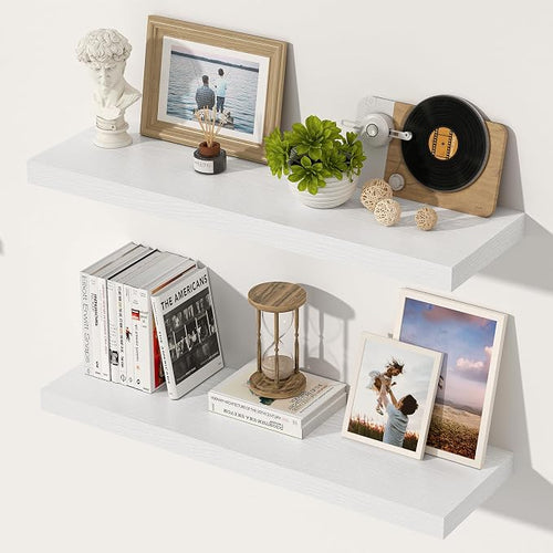 24 Inch Floating Shelves, 12 Inch Deep Floating Shelves by Unknown
