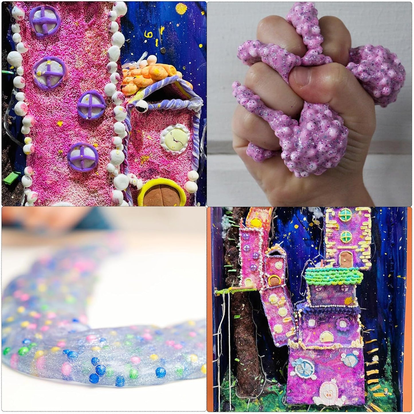 MECCANIXITY Foam Beads Foam Balls 4-6mm for Wedding and Party Decorations, Tiny Packing Balls, Arts DIY Crafts Supplies (Purple,1 Pack Approx 5000pcs)