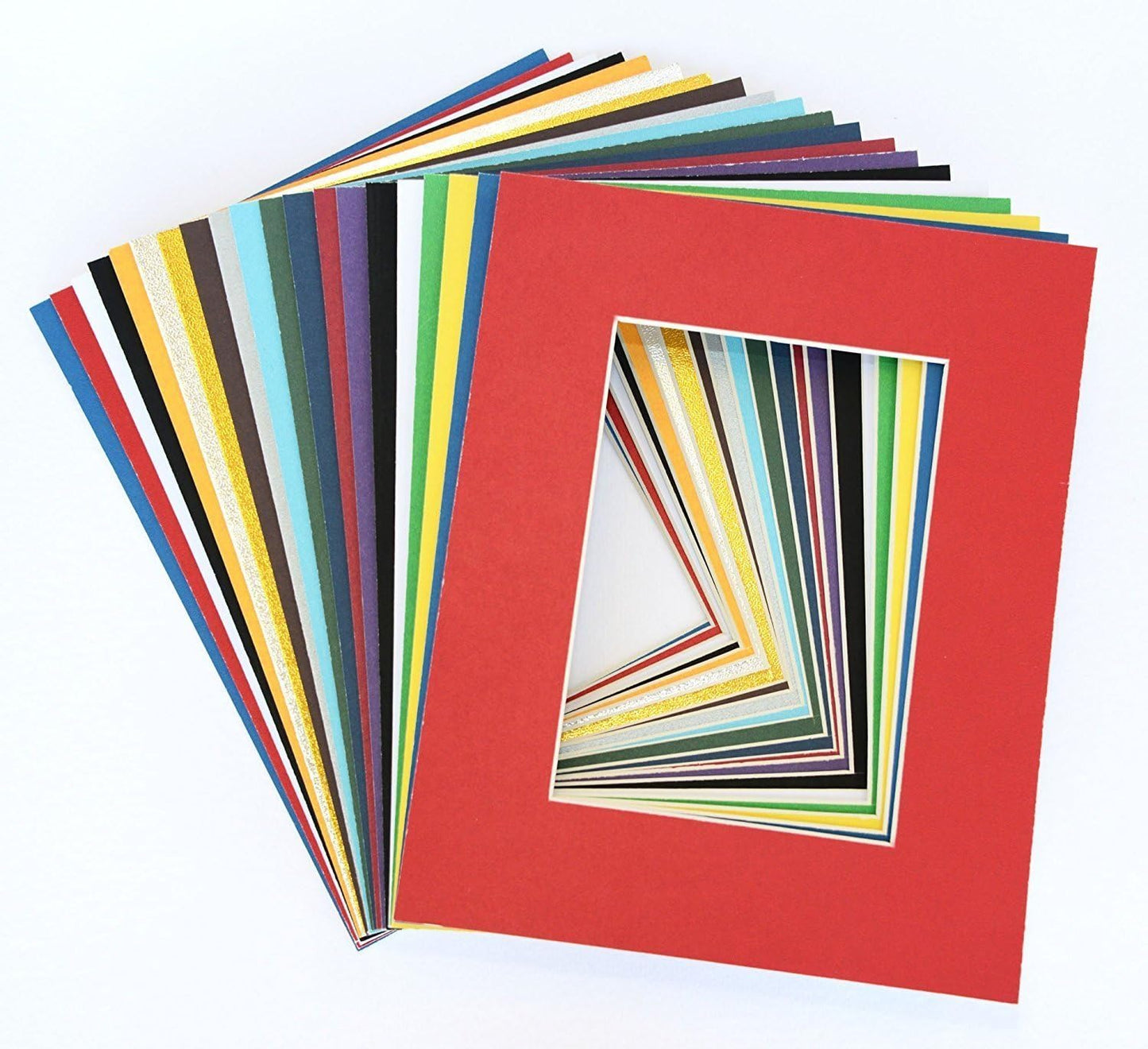 topseller100, Pack of 20 MIXED COLORS 16x20 Picture Mats Matting with White Core Bevel Cut for 11x14 Pictures