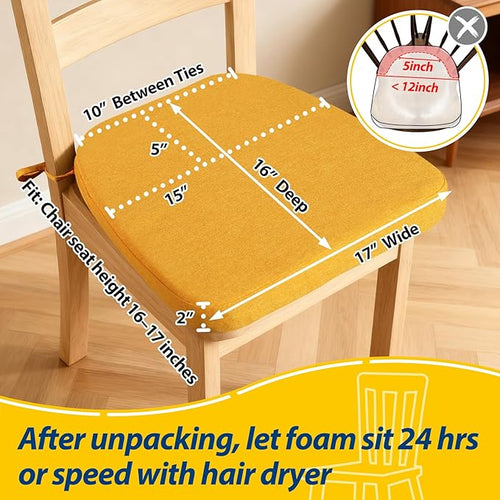 AAAAAcessories D-Shaped Chair Cushions, Machine-Washable Cover - Image 2