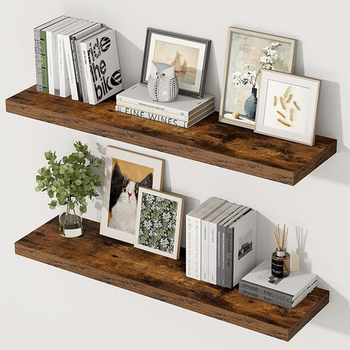 36 Inch Floating Shelves, 12 Inch Deep Floating Shelves by Unknown