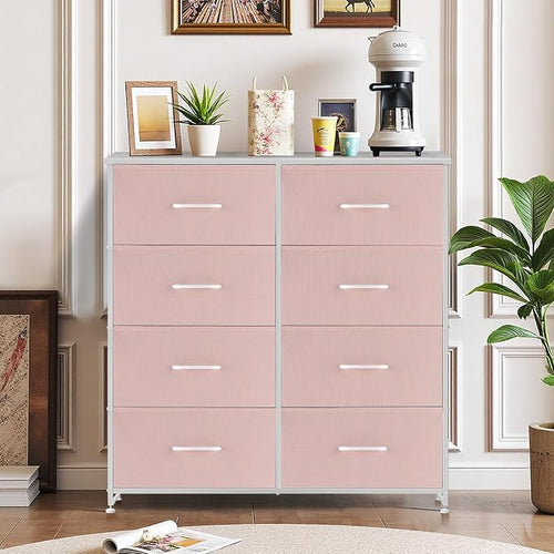 8-Drawer Dresser for Bedroom, Anti-Tip Tall Storage Organizer Chest of Drawers - Image 2