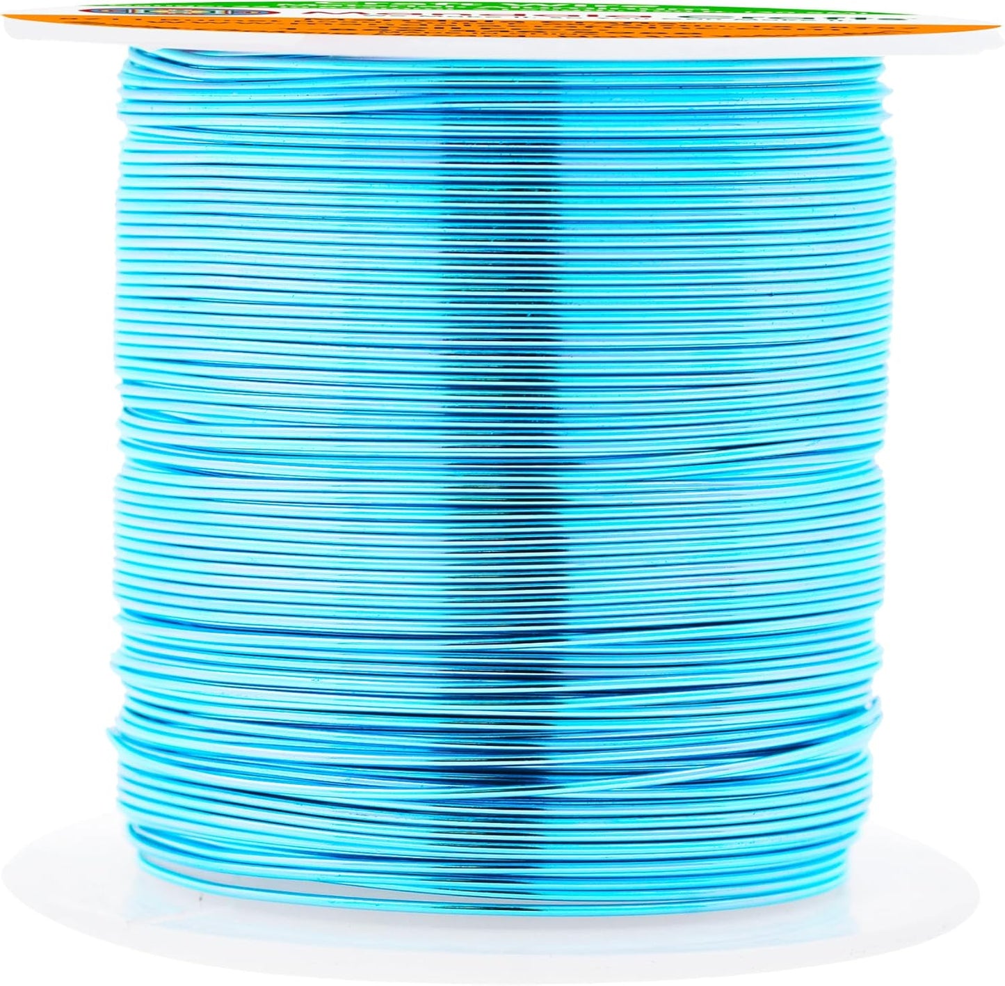 Mandala Crafts 22 Gauge Anodized Aluminum Craft Wire for Jewelry Making - 100 FT Colored Flexible Turquoise Wire - Bendable for Bonsai Armature Crafting Sculpting