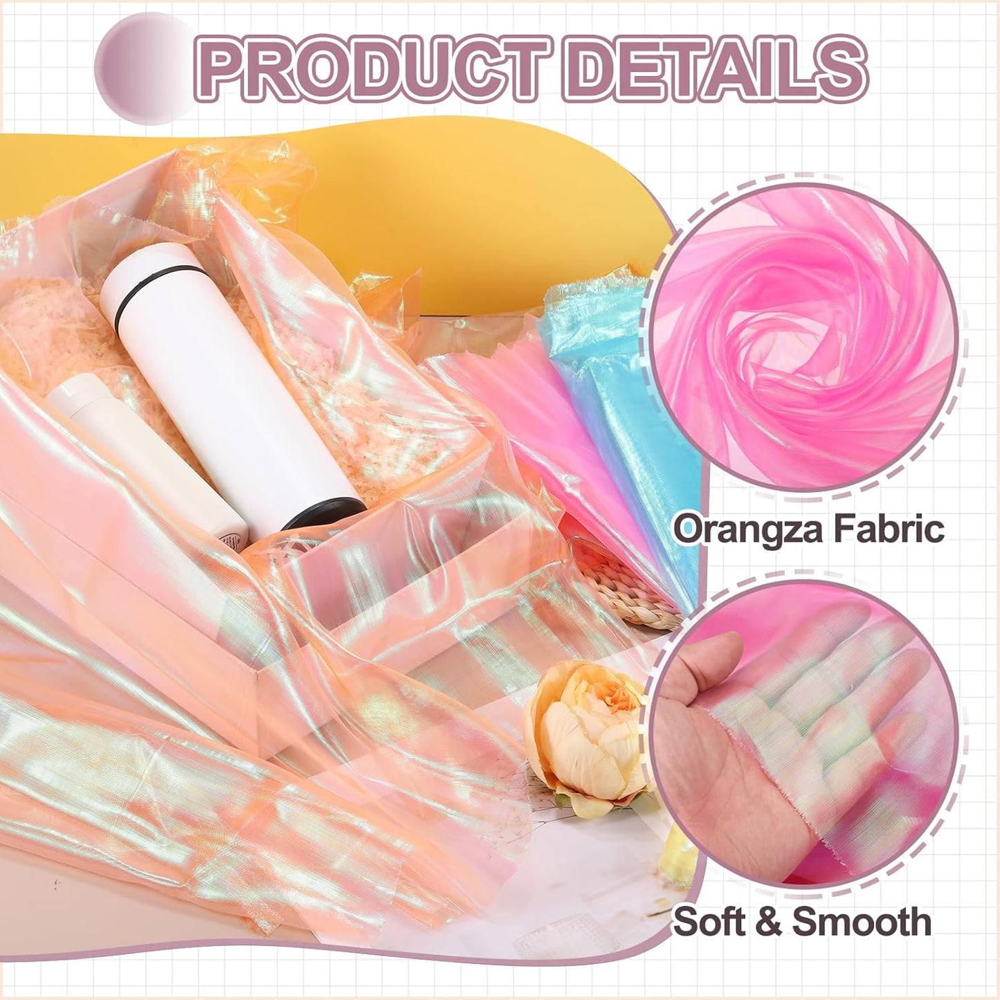 MECCANIXITY Iridescent Sheer Organza Fabric, 2 Yards x 59 Inches Solid Laser Holographic Shiny Fabric Organza Cloth for Wedding, Curtains, Costume, Photo Background, Dark Rose Red