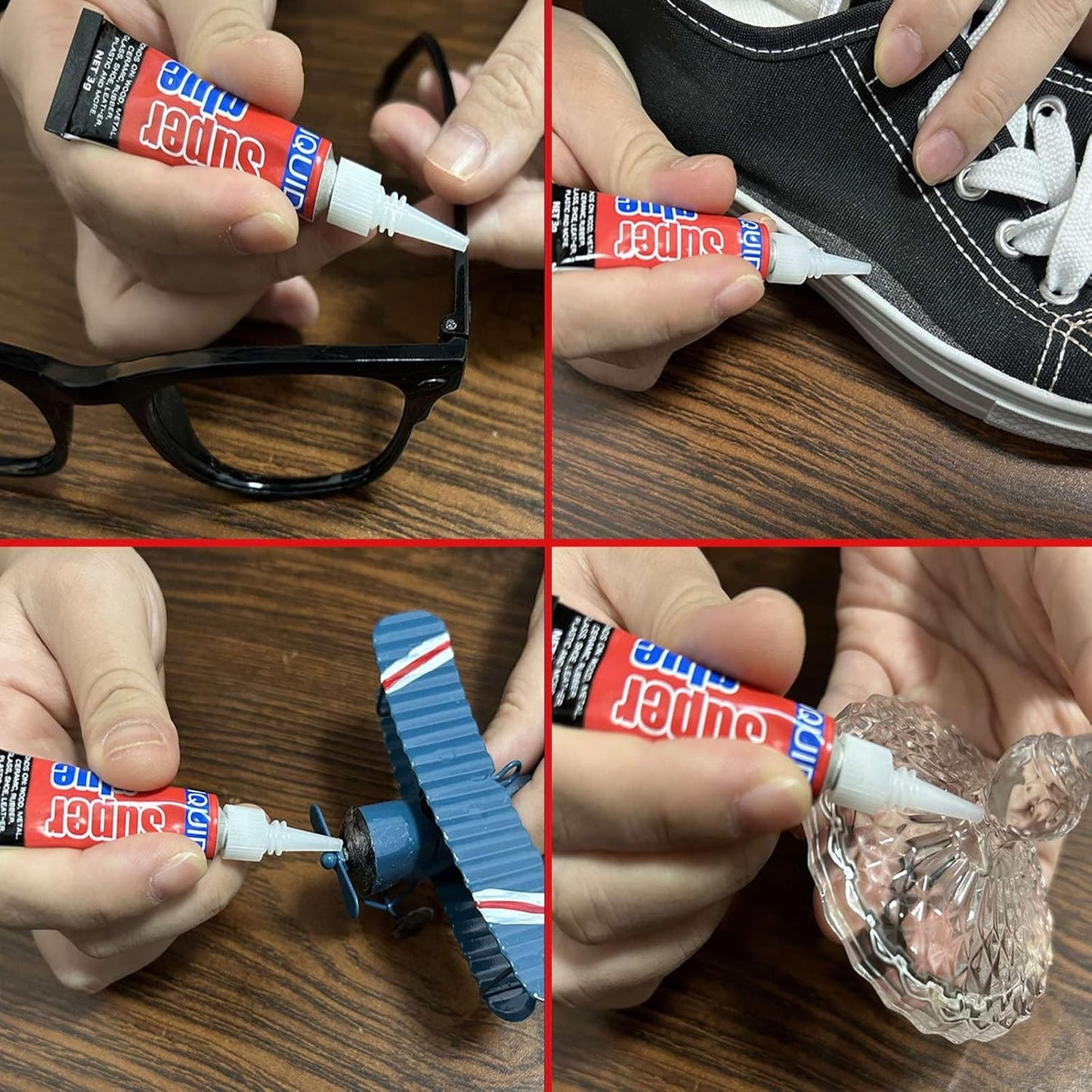3 Gram (Pack of 24) Single Use Super Glue Liquid, Super Fast, Thin & Strong Adhesive Superglue, Cyanoacrylate Glue for Hard Plastics, DIY Craft, Ceramics, Leather, Metal Etc