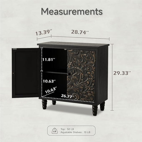 2 Door Farmhouse Storage Cabinet - Image 2