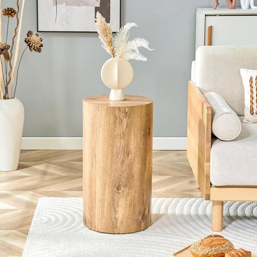 21.6''H Boho Cylinder Side Table by KTRolster