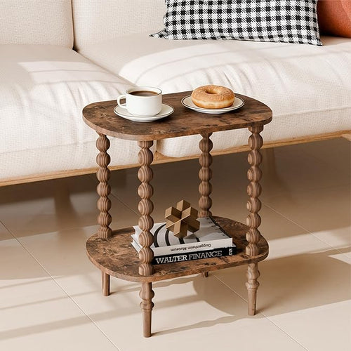 2-Tier Side Table, Small End Table - Image 2
