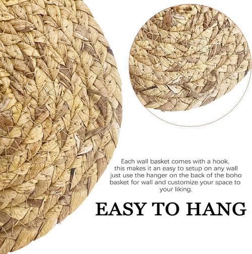 7 Pack Boho Wall Basket Decor - Image 2