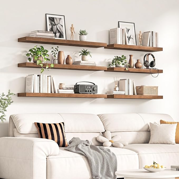 Fun Memories 72Inch Long Floating Shelves, 8 Inch Deep Shelves - Image 2