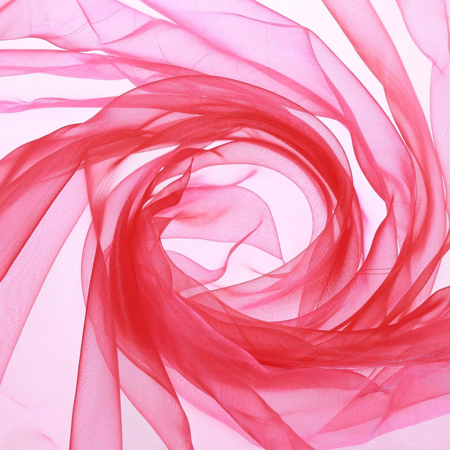 MECCANIXITY Iridescent Sheer Organza Fabric, 10 Yards x 59 Inches Solid Holographic Shiny Fabric Organza Cloth for Wedding, Curtains, Costume, Photo Background, Gradient Dark Red Yellow