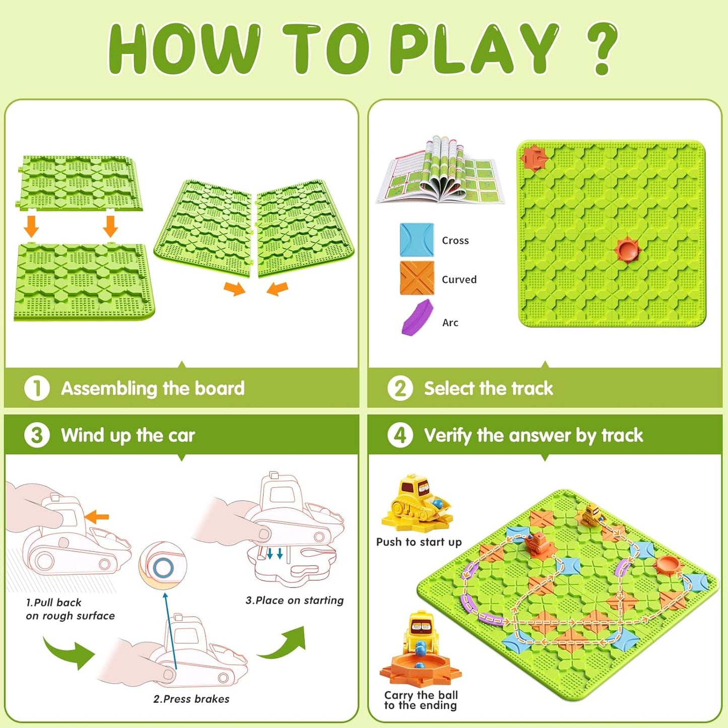 Brain Stem Activity Logic Kits, Board Teaser Games & Puzzles Toys with 200+ Challenges, 4 Difficulty Levels for Kids Ages 3-10, Educational Learning Maze Games for Toddlers