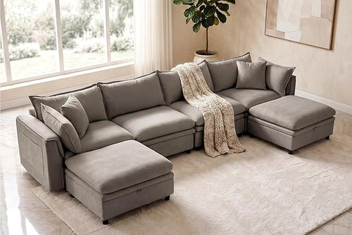 146.4'' Modular Sectional Sofa by zzlay