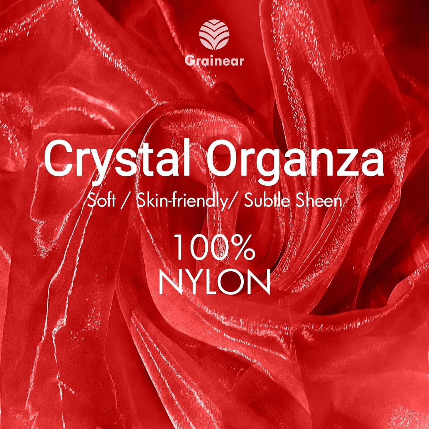 Red Organza Fabric – 16" x 20 Yards Elegant Sheer Tulle Bolt for Wedding Arches, Party Decor, Chair Bows, Gift Wrapping & Large DIY Projects (Full Roll)