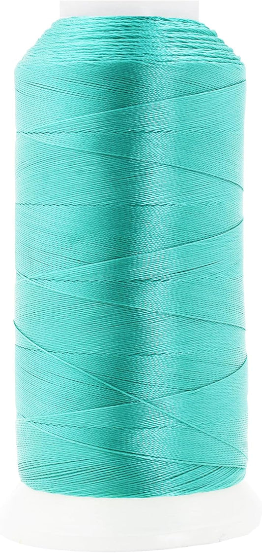 Mandala Crafts Turquoise Heavy Duty Thread -1500 Yds Tex 90 Thread for Sewing Drapery Jeans Leather Hair - Bonded Polyester Thread Outdoor Marine Upholstery Threads