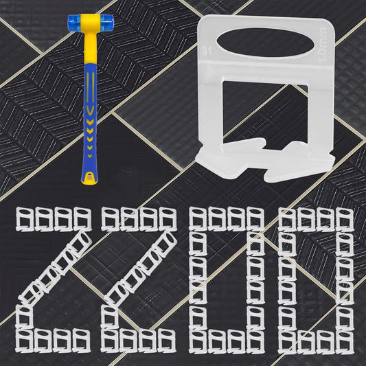 2200 Pcs Tile Leveling System Clips 1/32" (1.0mm) for Ceramic Tile and Stone Installation - DIY Tile Leveler Spacers Kit for Perfect Alignment(2200, 1/32)