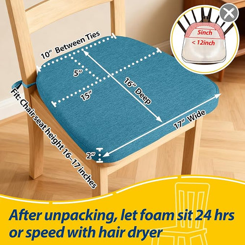 AAAAAcessories D-Shaped Chair Cushions, Machine-Washable Cover - Image 2