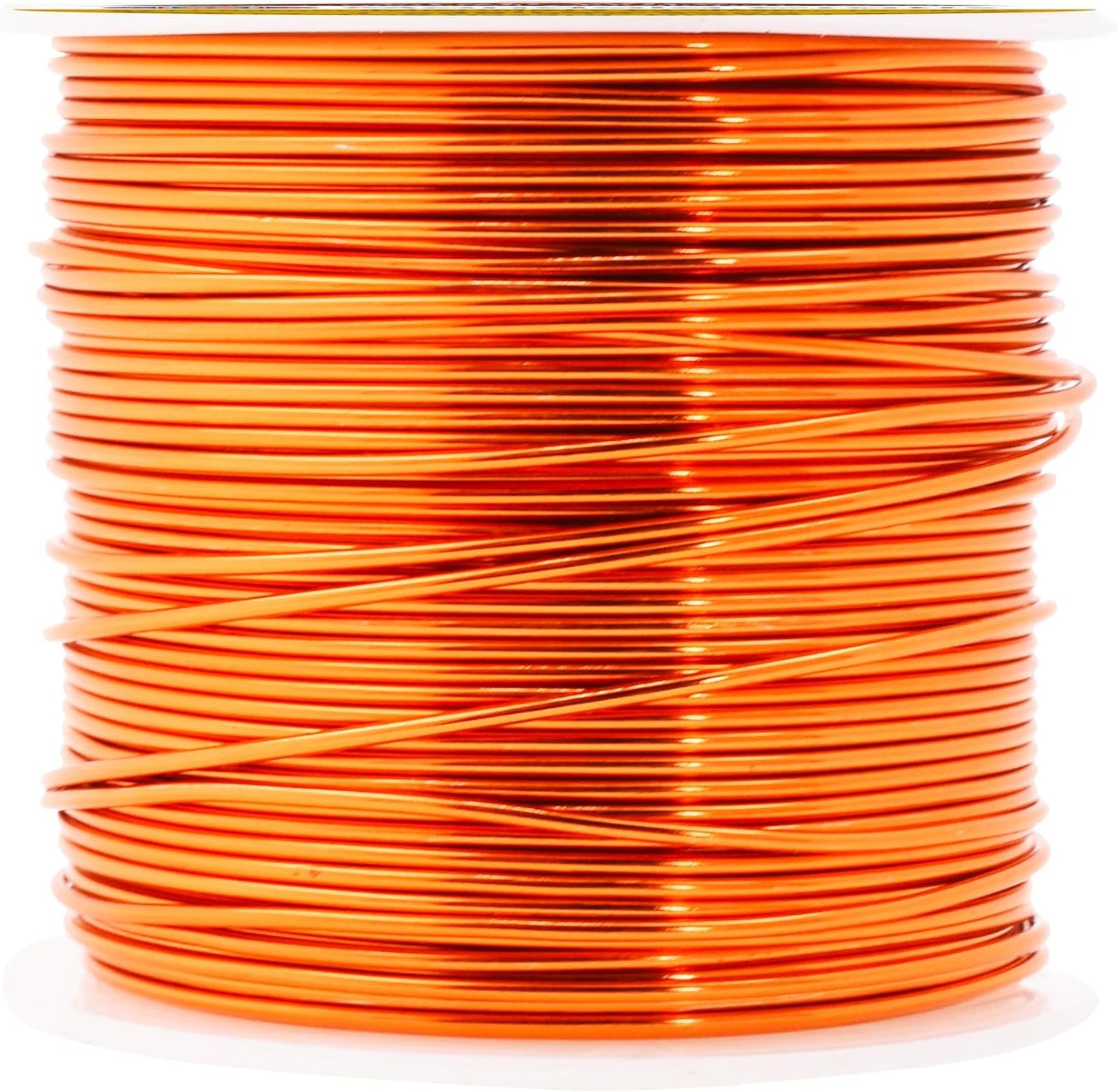 Mandala Crafts 18 Gauge Anodized Aluminum Craft Wire for Jewelry Making - 100 FT Colored Flexible Orange Wire - Bendable for Bonsai Armature Crafting Sculpting