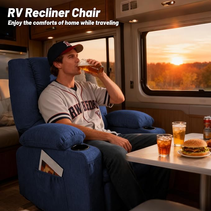 Rocker Recliner Chair with Massage and Heat, Nursery Rocking Chairs - Image 6