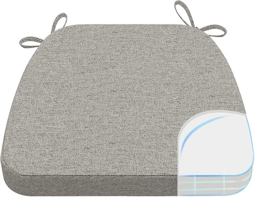 AAAAAcessories D-Shaped Chair Cushions, Machine-Washable Cover, Khaki Gray by AAAAAcessories