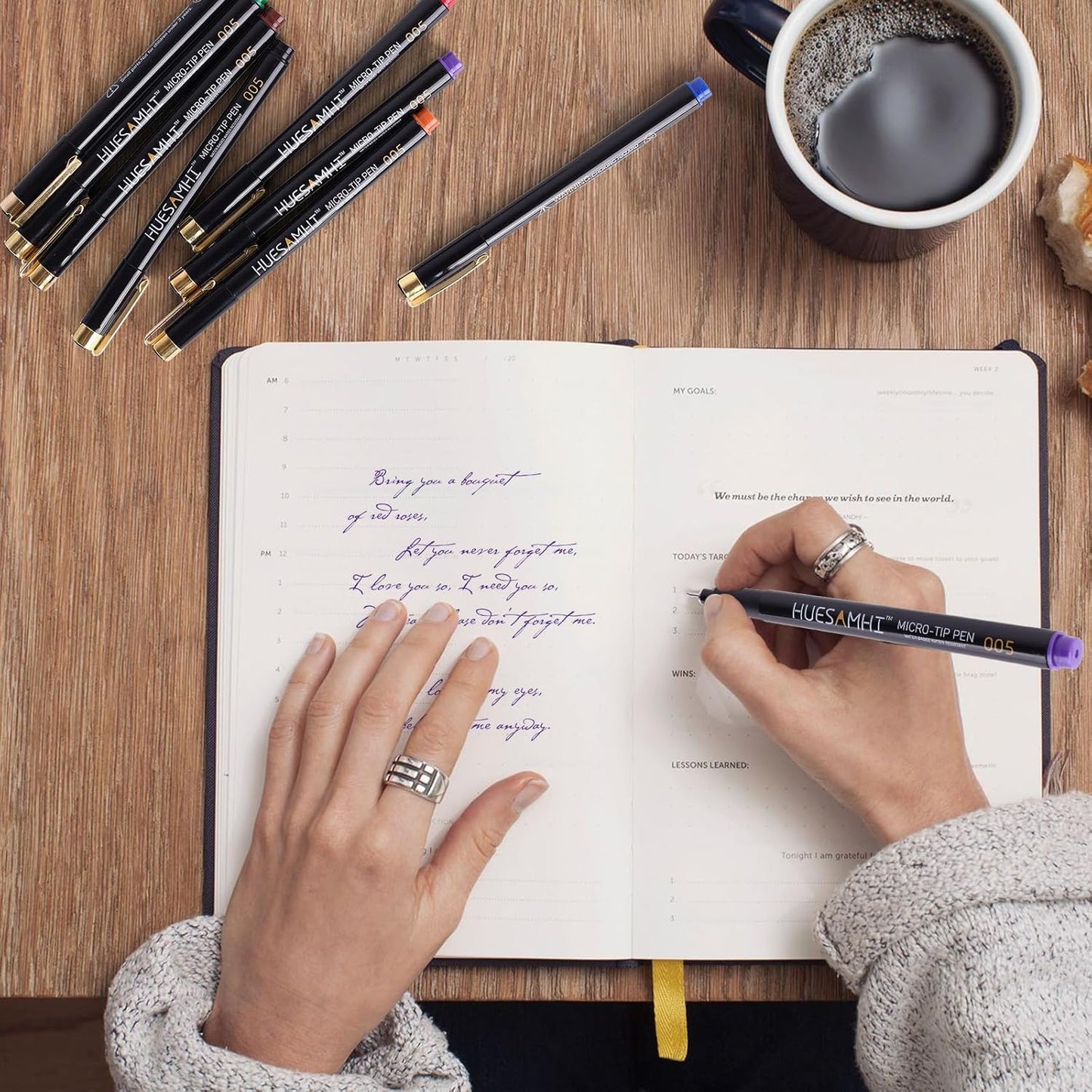 005 Micro Pen,8 Colors Waterproof Ink,FineLiner Pens for Art Illustration,Sketching, Anime, Bullet journal,and Technical Drawing