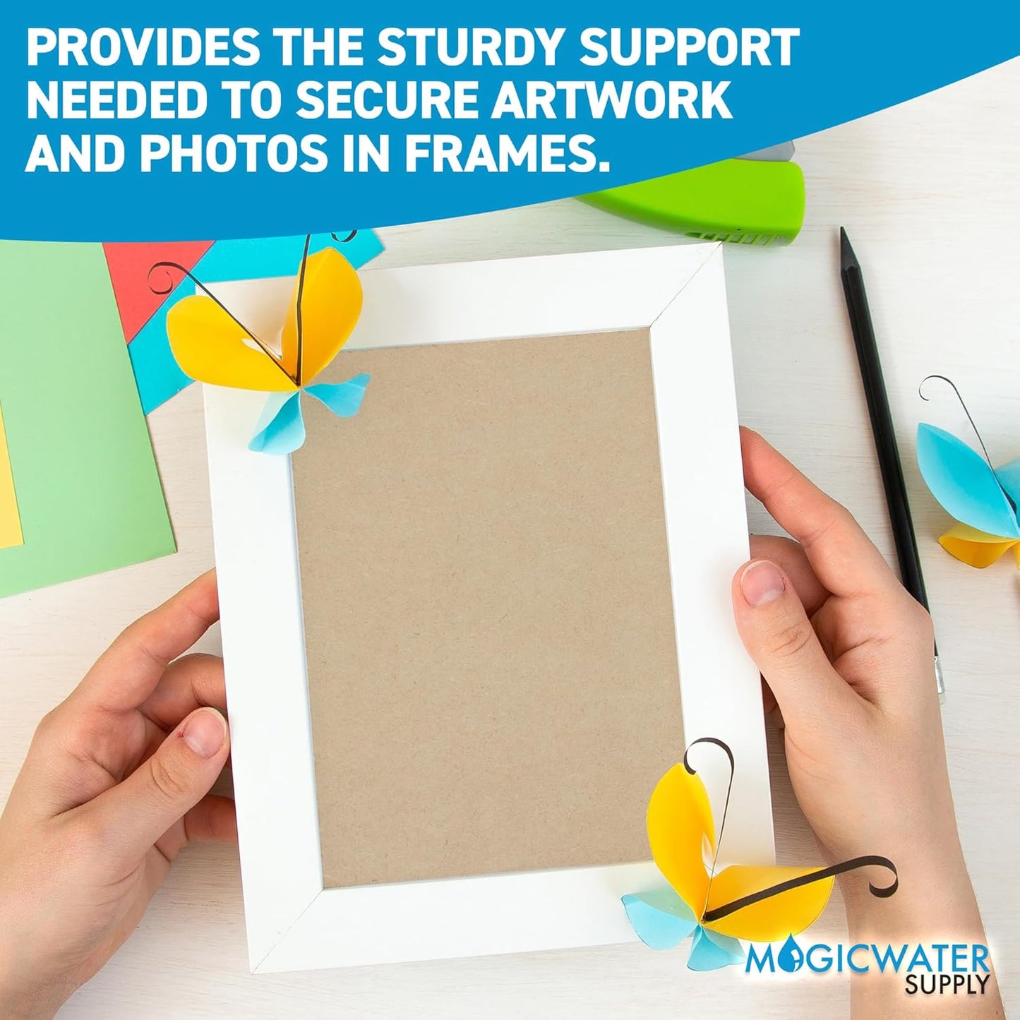 MagicWater Chipboard Sheet for DIY Projects - 8.5x11 Inch - 10 Pack - 50 pt - Heavy Duty Kraft. (0.050 Inch Thick) Paperboard, for Scrapbooking, Books, Picture Frame Backing, Arts Project & Crafts