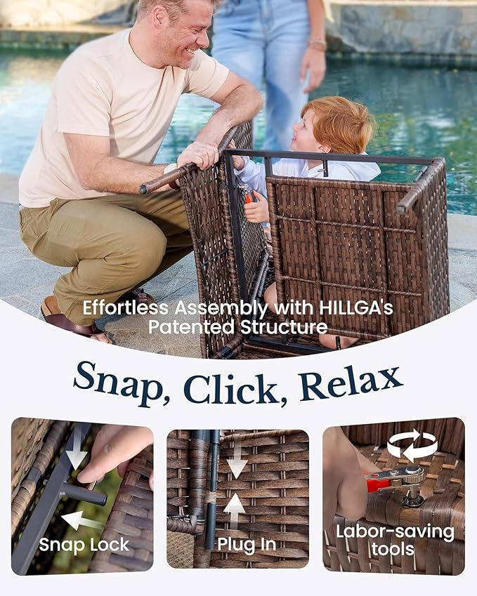 HILLGA 8-Piece Luxury Patio Furniture Set - Image 8