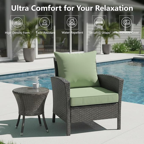 24x24 Inch Outdoor Chair Cushion - Image 2