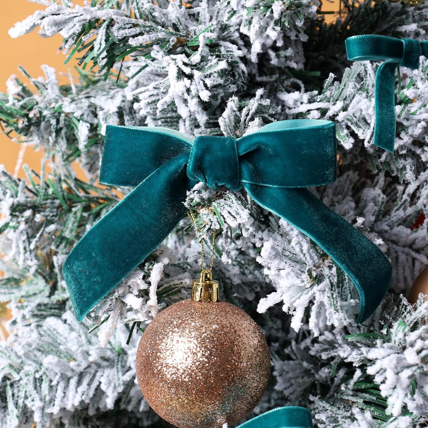 LaRibbons Thin Velvet Ribbon 1 Inch x 25 Yards, Dark Blue Velvet Ribbon for Christmas Tree, Gift Wrapping, Wreath Bow, Outdoor Decoration
